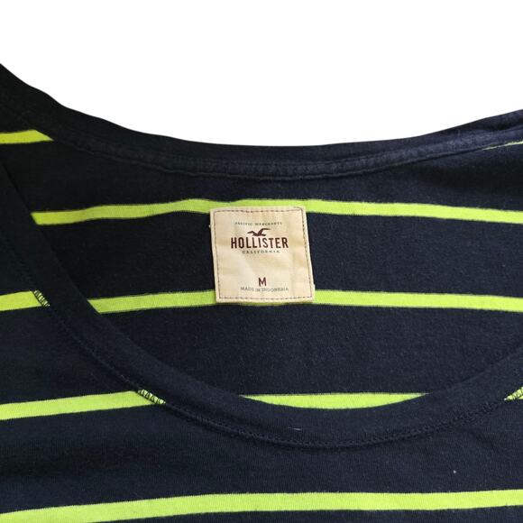 Y2K Hollister Striped Top M Bella Swan Twilight Aesthetic 2000s Grunge Emo - Picture 4 of 6